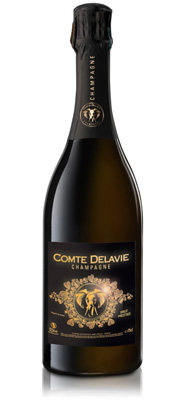 COMTE DELAVIE BRUT PRESTIGE - Étiquette lumineuse LED